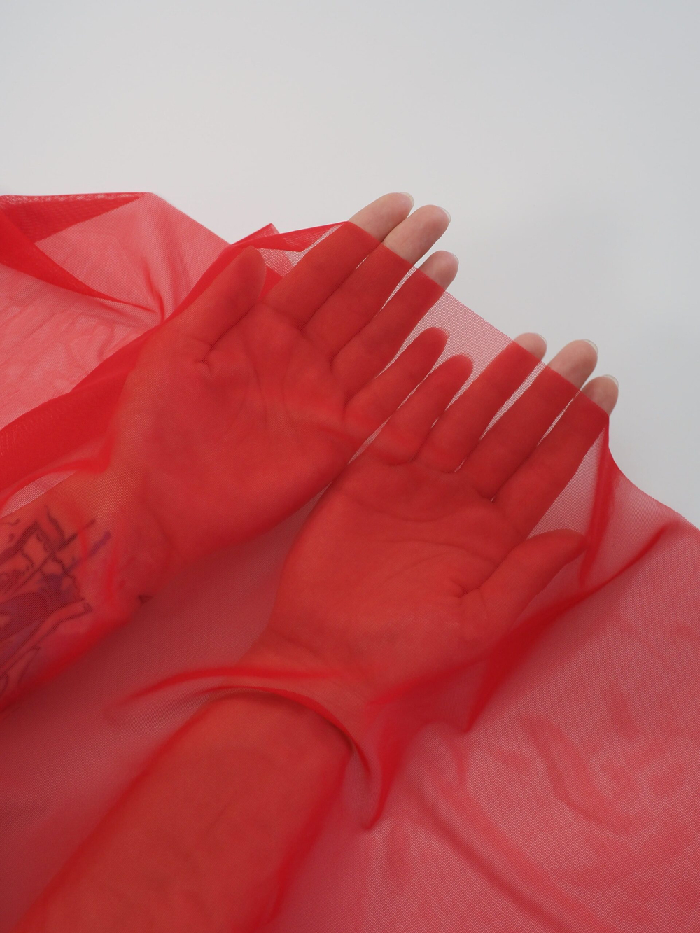 Сетка эластичная красная метражом