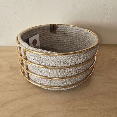 Хлебница плетеная , корзина для хранения овал. Турция (белый)