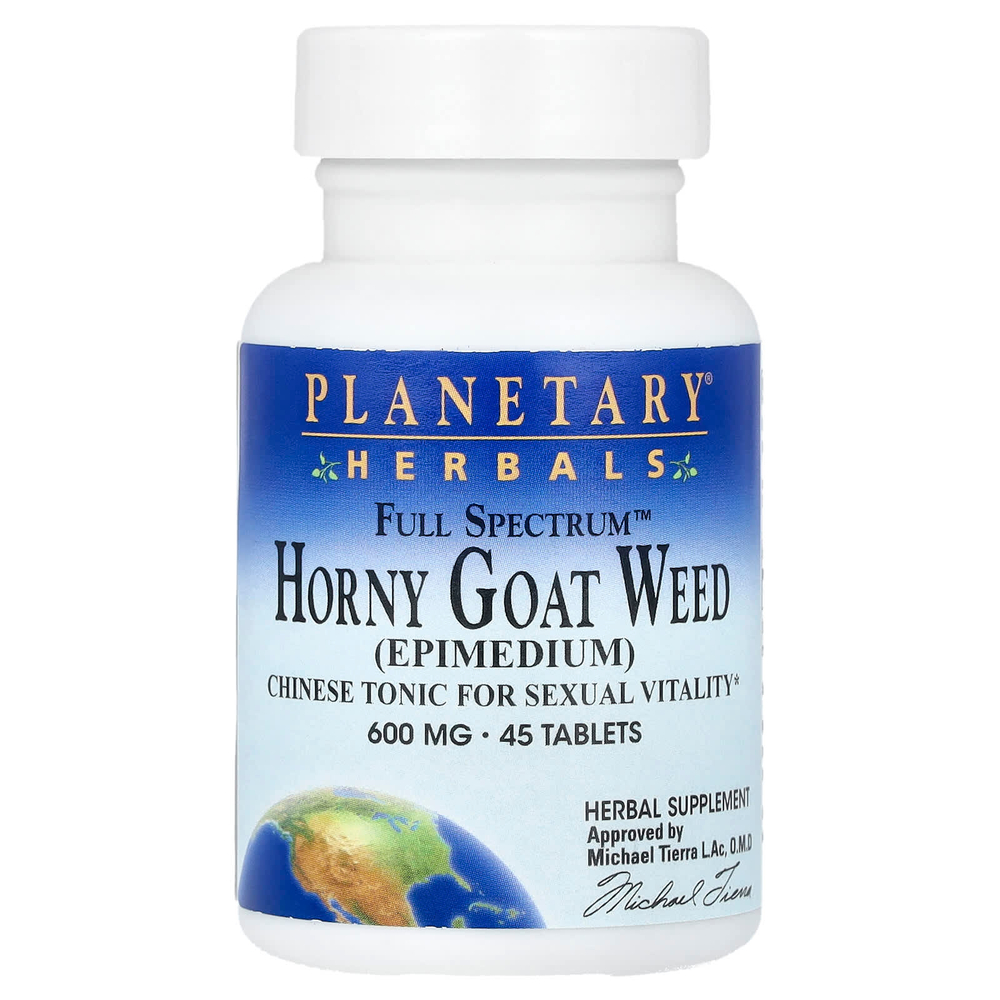Planetary Herbals, Full Spectrum™, горянка крупноцветковая, 45 таблеток