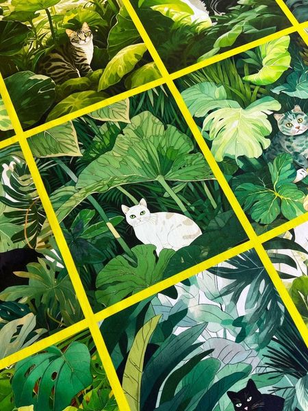 КОТЫ, КУПОН 75 /110 см (15 КАРТИНОК), 100% хлопок Handmade Fabrics 4
