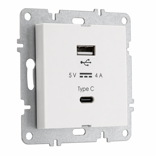 Устройство зарядное USB (A+C) ARVIA Electric, высокоскоростная зарядка, 20В 4.0А, белое 50011000312