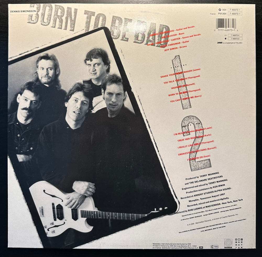 George Thorogood & The Destroyers - Born To Be Bad (Европа 1988г.)