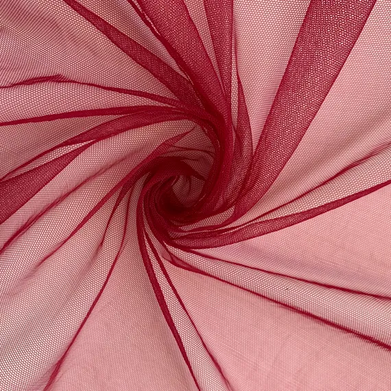 Бюстовая сетка неэластичная бордо