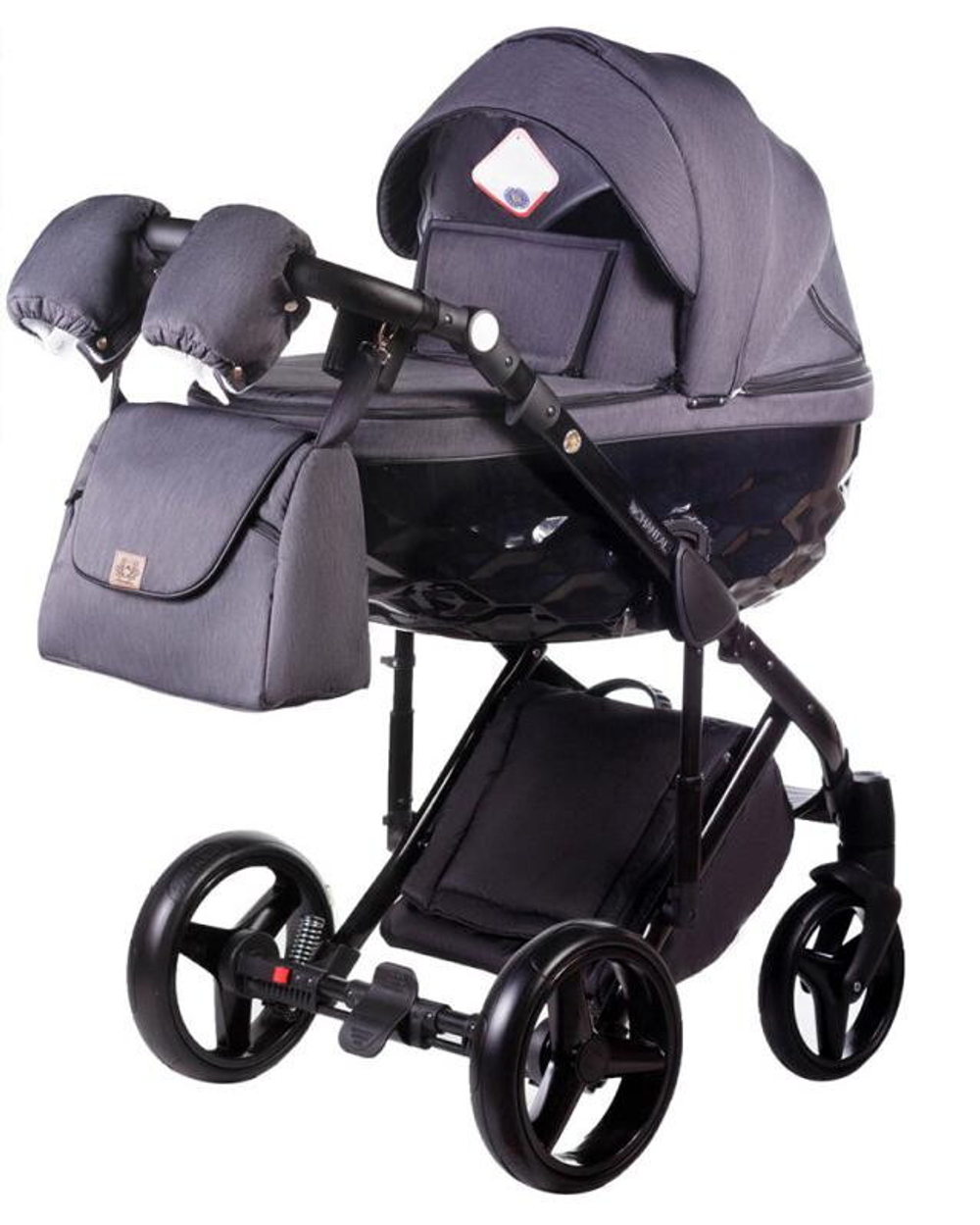 Детская коляска Adamex Chantal 2 в 1 C201 (ГРАФИТ)