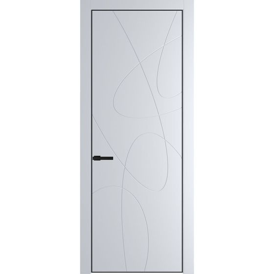Фото межкомнатной двери эмаль Profil Doors 6PE вайт глухая кромка чёрная