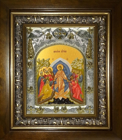 Икона "Воскресение Христово" 18х14 см в киоте