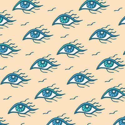 Magic blue eyes fabric print