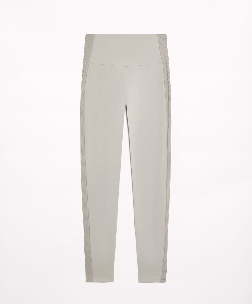 OYSHO Легинсы Comfortlux в рубчик с высокой посадкой длиной 65 см, серый