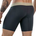 Мужские трусы боксеры темно-серые удлиненные Clever Moda AUDAZ LONG BOXER 186813
