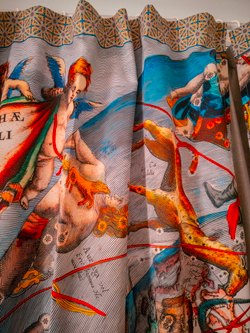 Комплект из двух штор "Яркие созвездия", по мотивам иллюстраций из Небесного атласа Андреаса Целлариуса «Гармония Макрокосмоса»