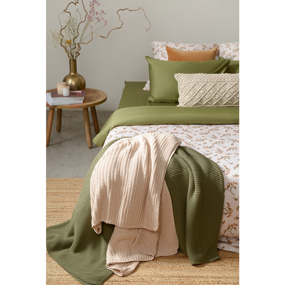 Чехол на подушку из хлопкового бархата коричневого цвета из коллекции essential, 45х45 см