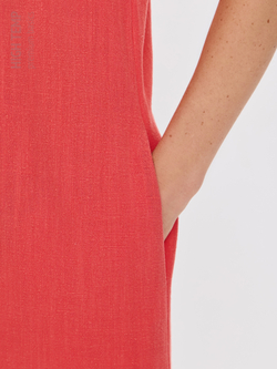 Льняной сарафан макси с карманами