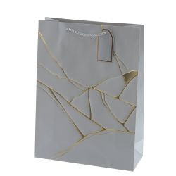 GAEM Пакет подарочный L (бумага 210г/м2, блок 12шт), L31 W12 H42 см, 4в.