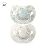 Набор физиологических пустышек Suavinex Birdies голубой, 6-18 мес