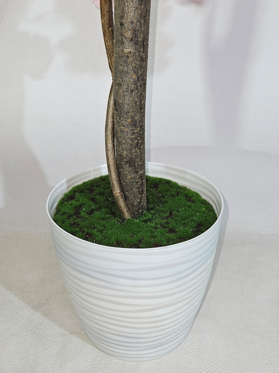 Сакура искусственная 110см розовая в кашпо