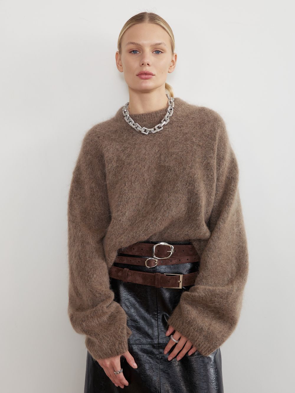 БАЗОВЫЙ РЕМЕНЬ ЗАМША ТЕМНЫЙ ШОКОЛАД