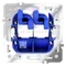 Розетка компьютерная встраиваемая VOLTUM S70 двойная RJ45+RJ45 кат.6, (белый глянцевый) vls060201