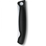 Нож столовый, лезвие 11 см, серрейторная заточка, черный, Victorinox