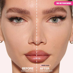 Huda Beauty Easy Bake Loose Powder Brightening + Correcting Duo - Cherry Peach