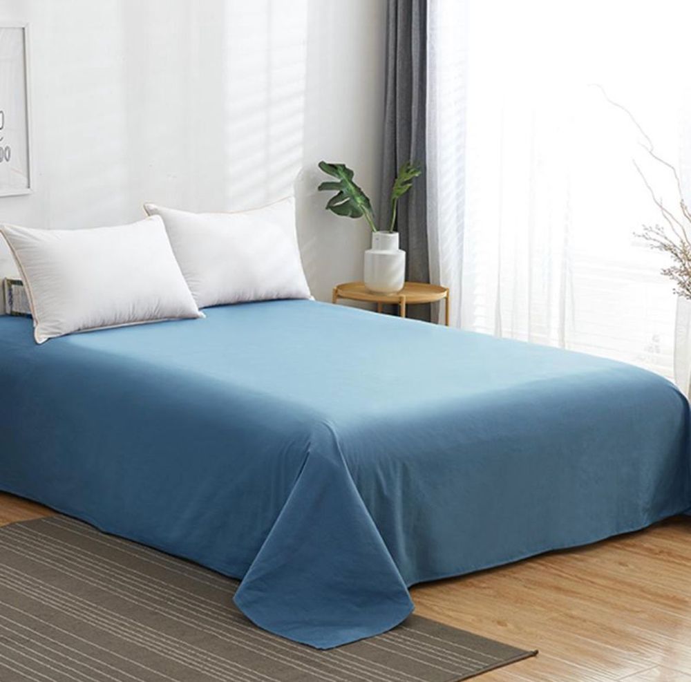 ZEPHYR HOME Простыня сатин 250×270 Голубой