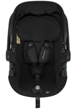 Детская коляска Roan Esso Кожа 3 в 1 с автокреслом Pituso Baesa Pro Black ESSK/210/1 Black /Black/руч.Тем.коричневый