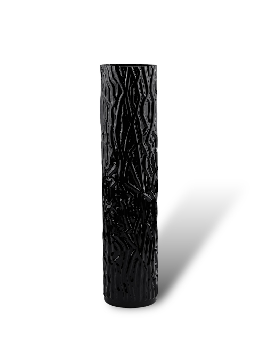 Ваза "Кора" (BARK) "BlacK" (Черный глянец)