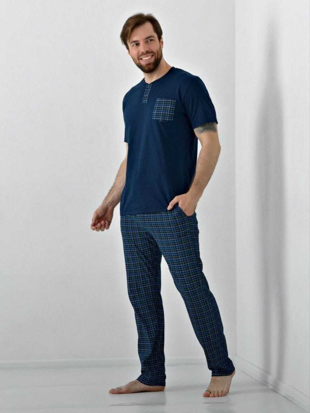 [m]Пижама мужская штаны+футболка 8809