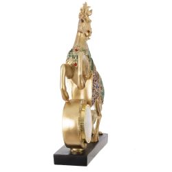 GAEM Фигурка декоративная "Лошадь" с часами (AAx1,н.п.), L22,5 W7 H33 см