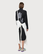 MM6 MAISON MARGIELA ТОП-ФАРТУК ЖЕНСКИЙ БЕЛЫЙ С ПРИНТОМ
