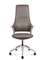 Кресло офисное Норден / Хан / Han / серая кожа /  алюминиевая база