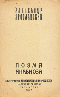 Поэма анабиоза | Ярославский Александр Борисович