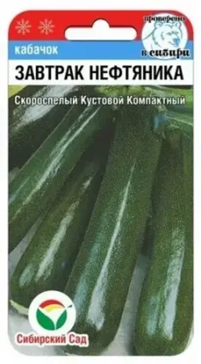 Кабачок Завтрак нефтяника 5шт (Сиб Сад)
