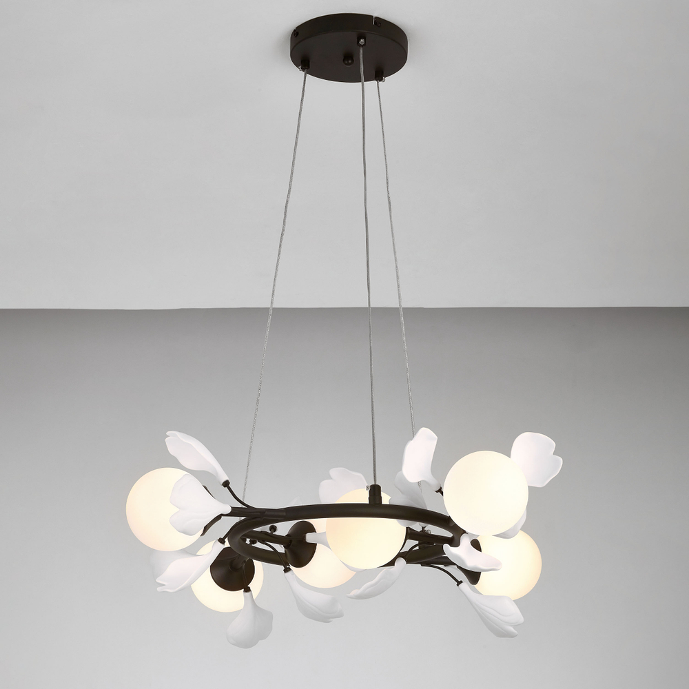 799067 Люстра CERAMO BW 6х6W(led) G9 ЧЕРНЫЙ/БЕЛЫЙ