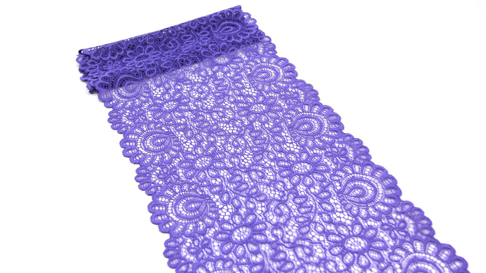 Эластичное кружево ромашки, 21 см, сирень (Арт: EK-2226), м