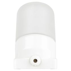 Светильник ЭРА НББ 02-60-002 для бани и сауны керамика/стекло наклонный IP54 E27 max 60Вт 150х90х85 белый НПБ400