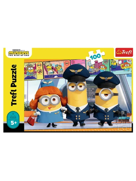 Пазлы для детей 4 5 6 лет 100 элементов Миньоны в аэропорту