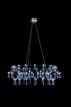 Подвесная люстра LED 34W 3000К/4000К/6000К LE3035/800 CH/TR хром/прозрачный Thea Leon