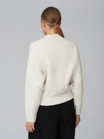 Женский белый бомбер на молнии из хлопка и вискозы