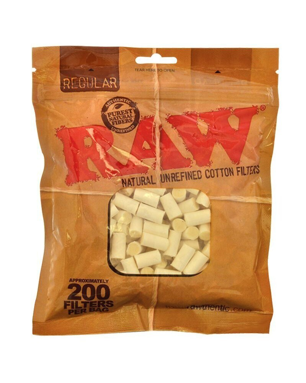 Фильтры для сигарет "RAW" Regular 8mm Хлопок 200шт