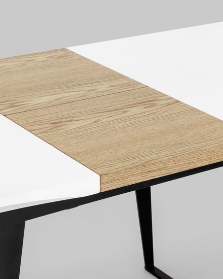 Стол обеденный Йорк раскладной 120-160*80 белый