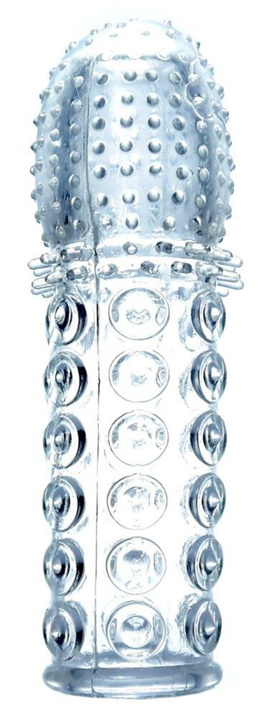 Прозрачная закрытая насадка на пенис - 13,5 см.