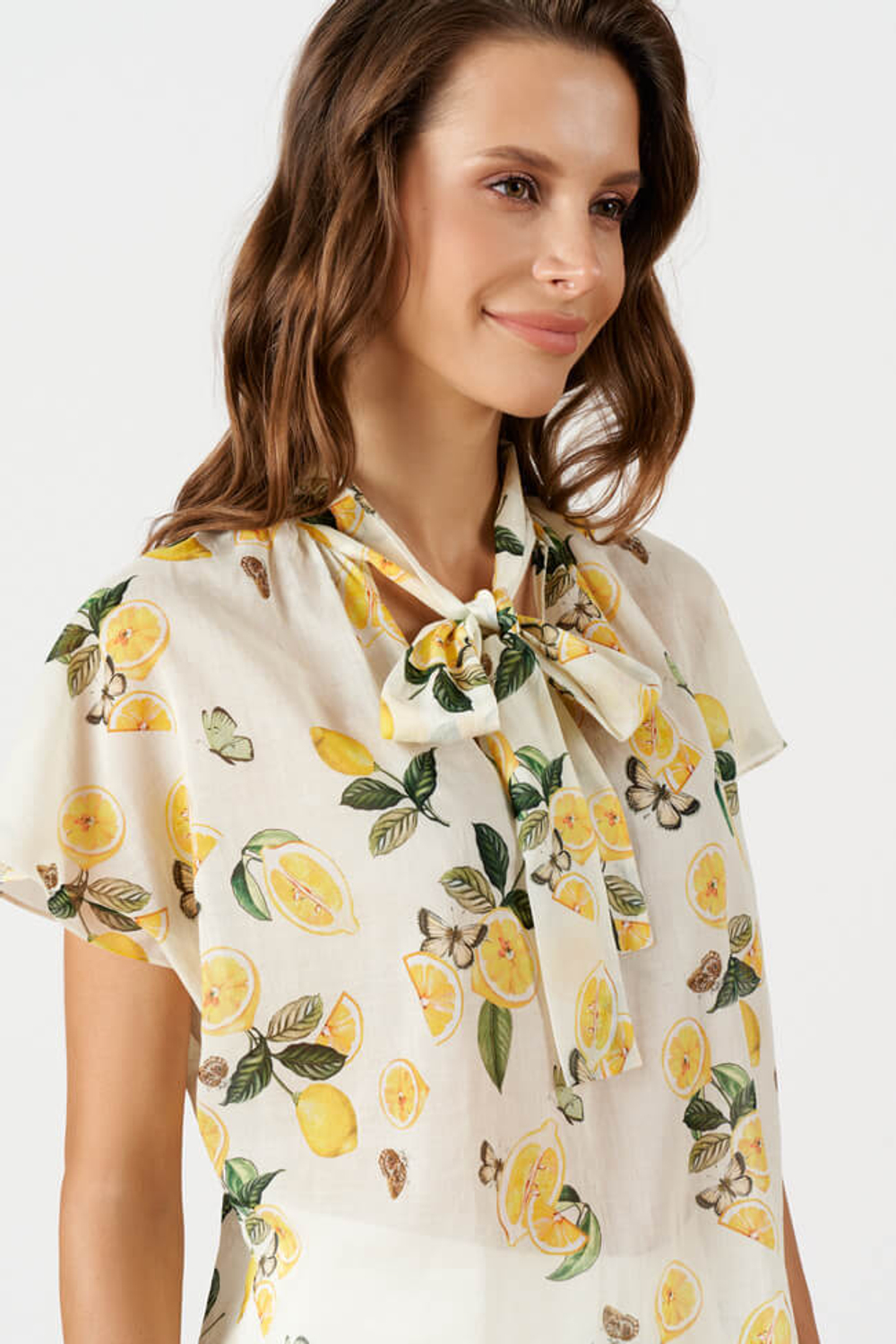 23217 Блузка женская (лимонный принт)