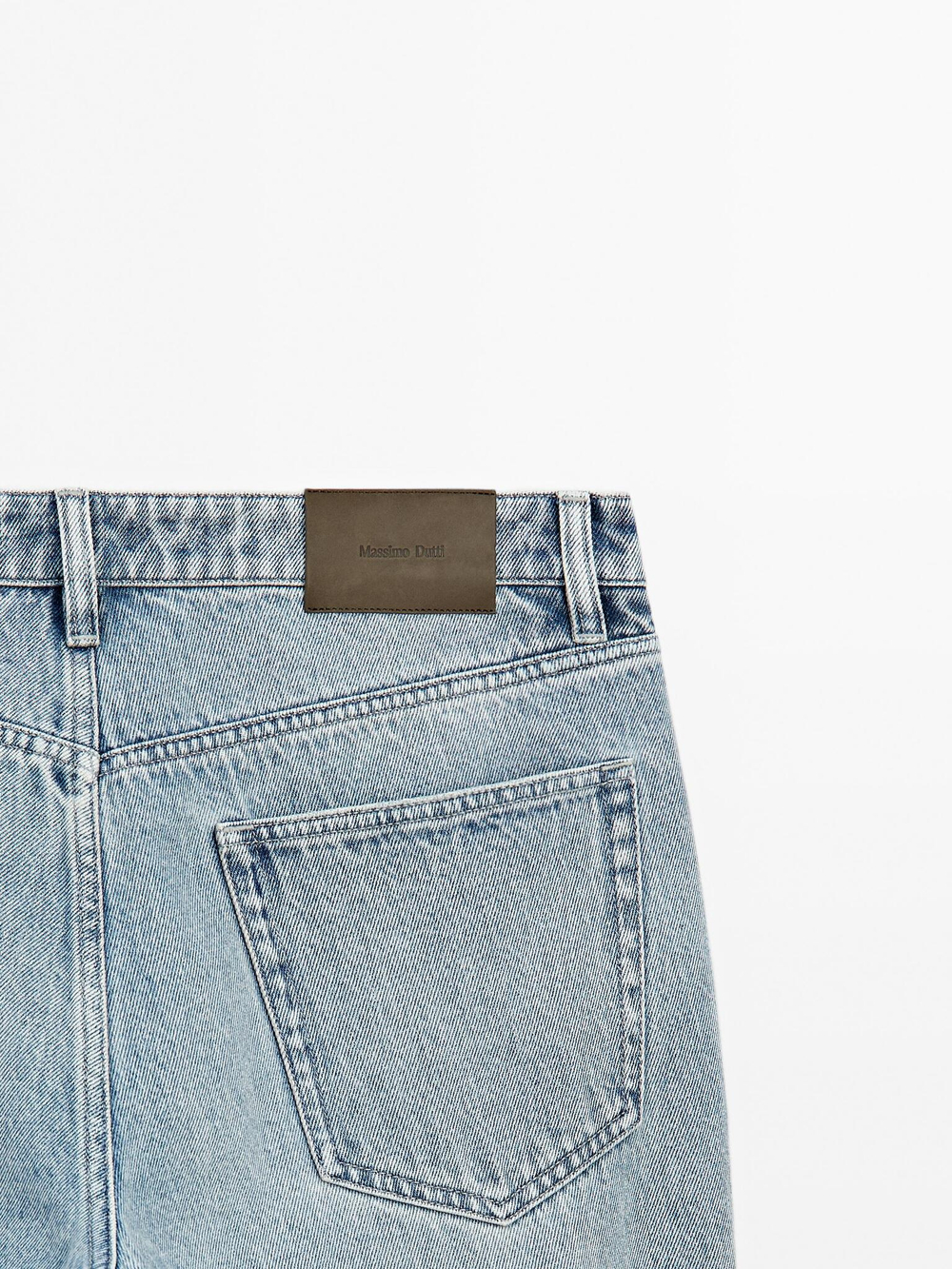 Massimo Dutti Зауженные джинсы, светло-голубой