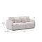 Трехместный диван-кровать Laira, 225 см, шенилл цвета экрю 