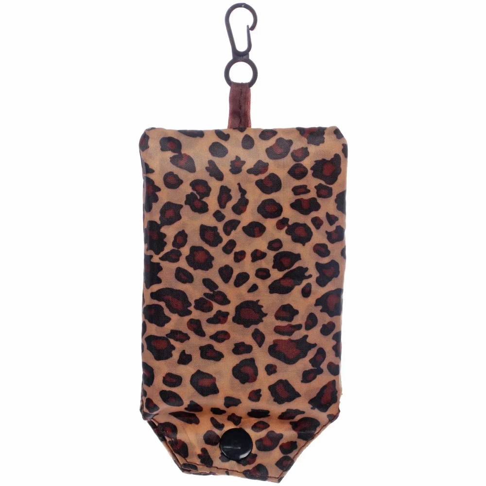 Сумка - шоппер с карабином «ИДЕЯДОМА», принт леопард, 60*38см/нагрузка до 10кг (инд. пакет истикер)