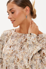 23456 Блузка женская (бежевый принт)