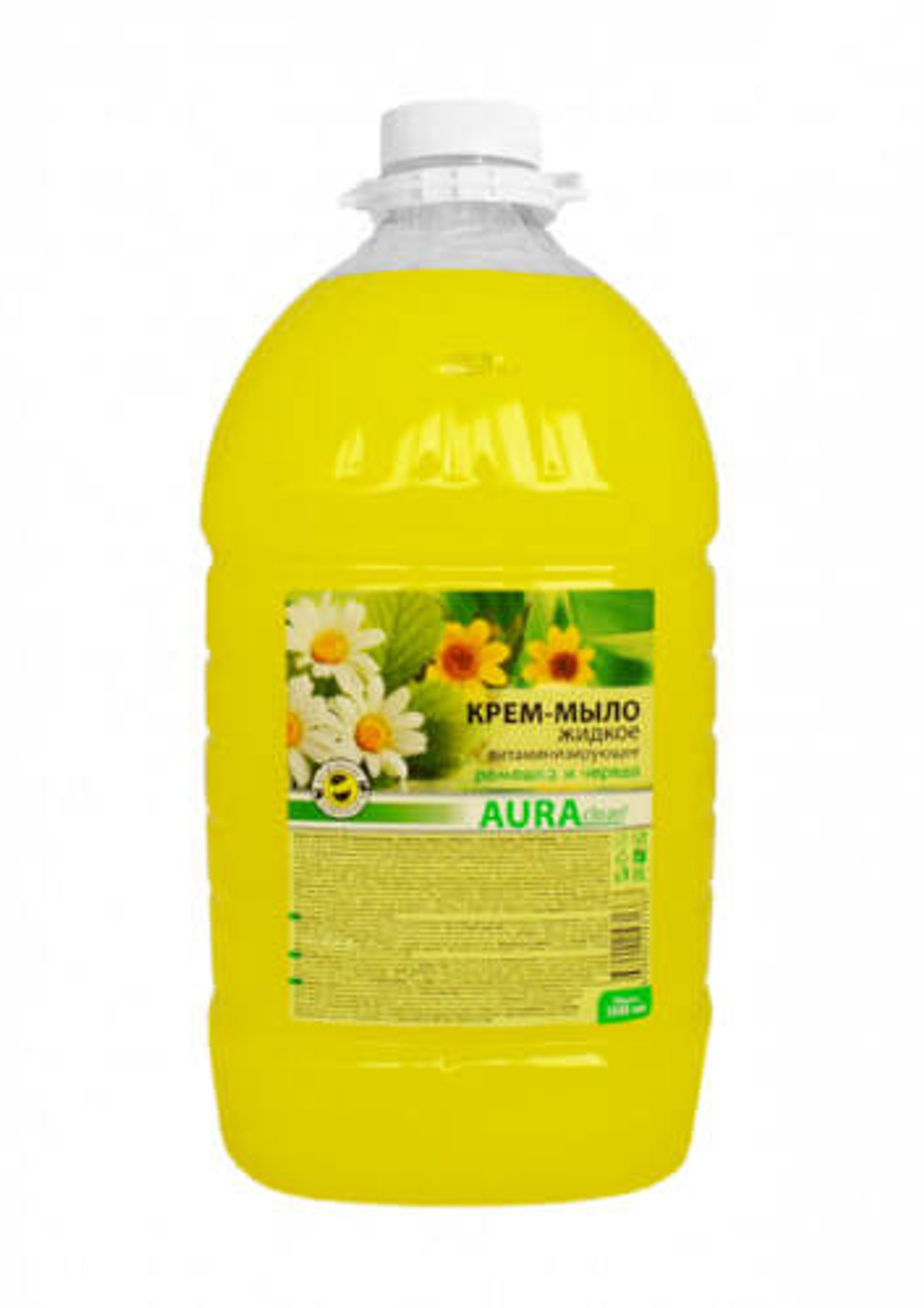 Мыло - крем жидкое Аура ромашка и череда 5,0 л.