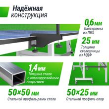 Профессиональный теннисный стол UNIX Line 25 mm MDF (Blue)