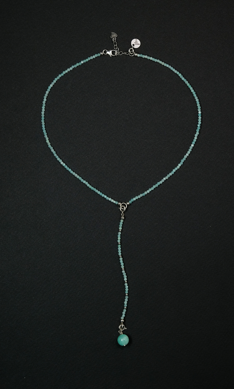 Колье Сотуар "Memo about Love" из амазонита