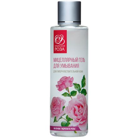 Мицеллярный гель для умывания "С гидролатом розы" для гиперчувствительной кожи
